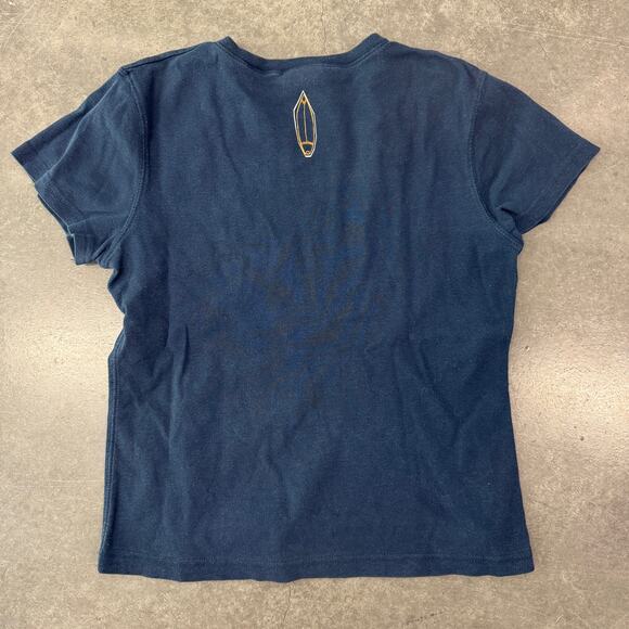 Vintage Y2K Nike Surf Funny Meme Flat As A Board Navy Graphic Tee Medium - Picture 2 of 5